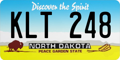 ND license plate KLT248