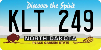 ND license plate KLT249