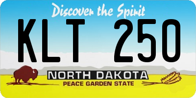 ND license plate KLT250