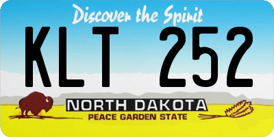 ND license plate KLT252