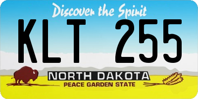 ND license plate KLT255