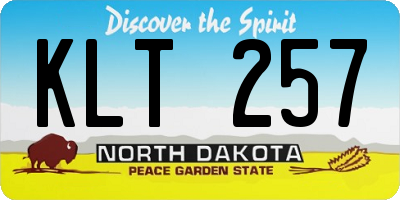ND license plate KLT257