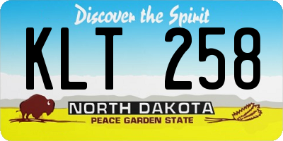 ND license plate KLT258