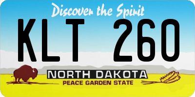 ND license plate KLT260