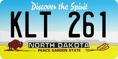 ND license plate KLT261