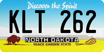 ND license plate KLT262