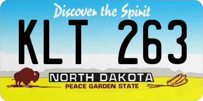 ND license plate KLT263