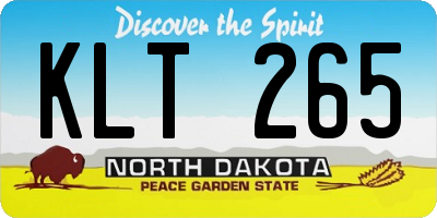 ND license plate KLT265