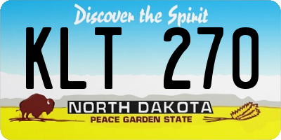 ND license plate KLT270