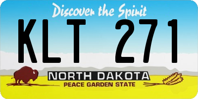 ND license plate KLT271