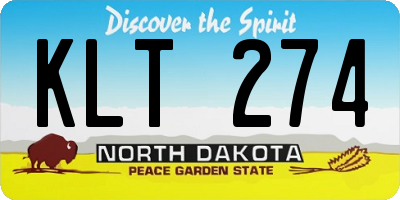 ND license plate KLT274