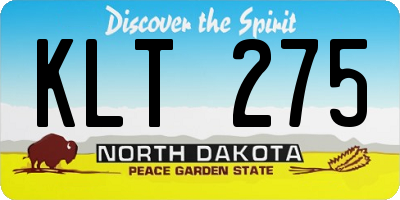 ND license plate KLT275