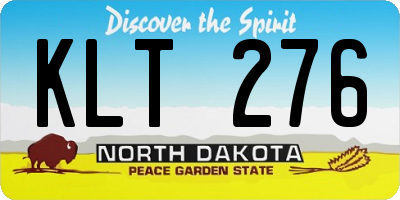 ND license plate KLT276