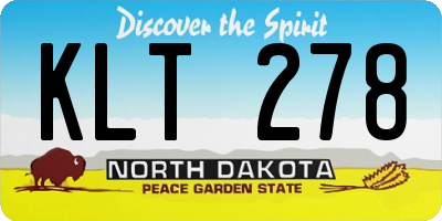 ND license plate KLT278