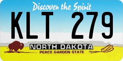 ND license plate KLT279