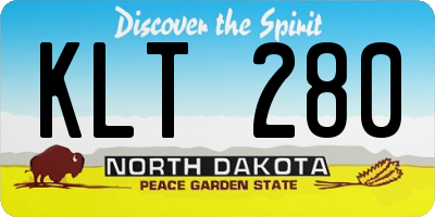 ND license plate KLT280