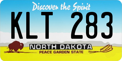 ND license plate KLT283