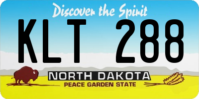 ND license plate KLT288