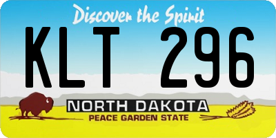 ND license plate KLT296