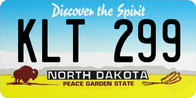 ND license plate KLT299