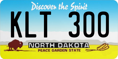 ND license plate KLT300