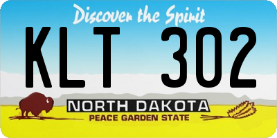ND license plate KLT302