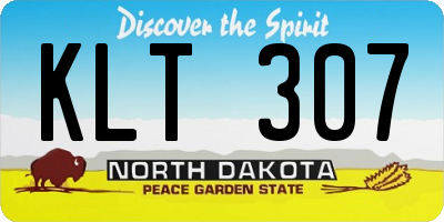 ND license plate KLT307