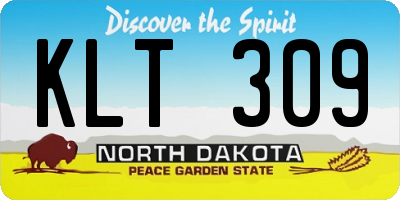 ND license plate KLT309