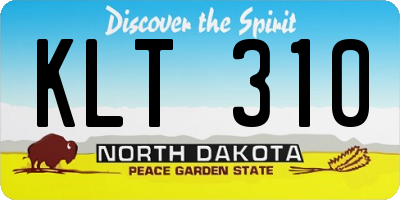 ND license plate KLT310