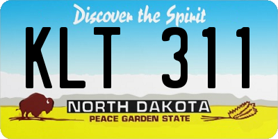 ND license plate KLT311