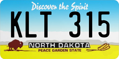 ND license plate KLT315