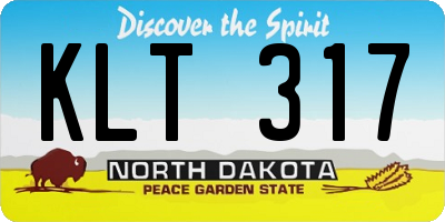 ND license plate KLT317