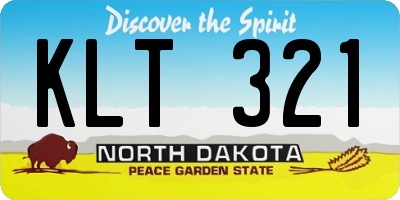 ND license plate KLT321