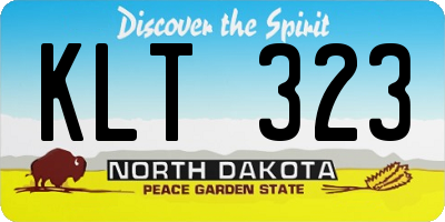 ND license plate KLT323