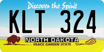 ND license plate KLT324