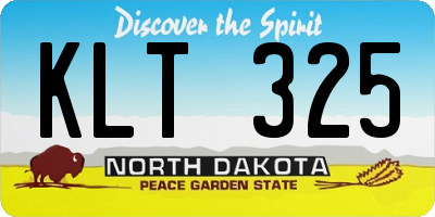 ND license plate KLT325