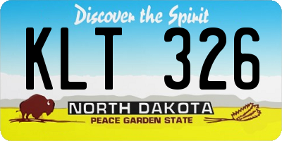 ND license plate KLT326