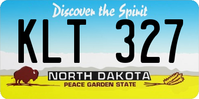 ND license plate KLT327