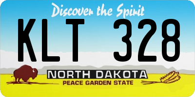 ND license plate KLT328