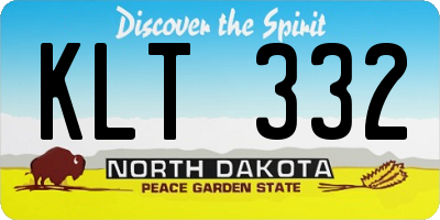 ND license plate KLT332