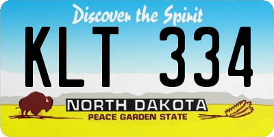 ND license plate KLT334