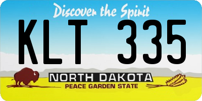ND license plate KLT335
