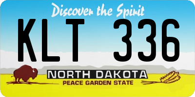 ND license plate KLT336