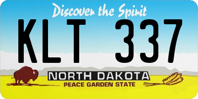 ND license plate KLT337