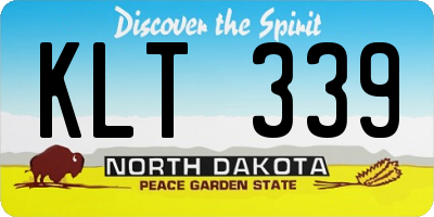 ND license plate KLT339