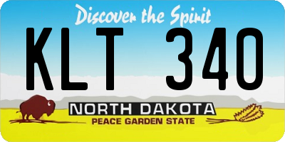ND license plate KLT340