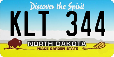 ND license plate KLT344