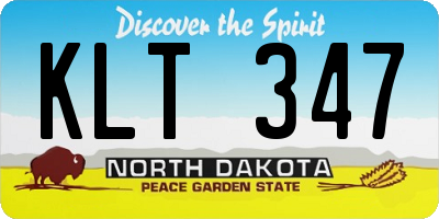 ND license plate KLT347