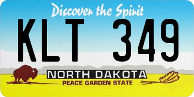 ND license plate KLT349