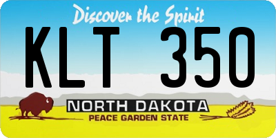 ND license plate KLT350